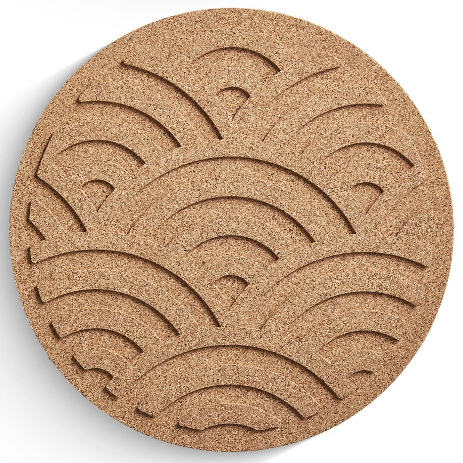 Born in sweden dessous de plat décoré de vagues en liège